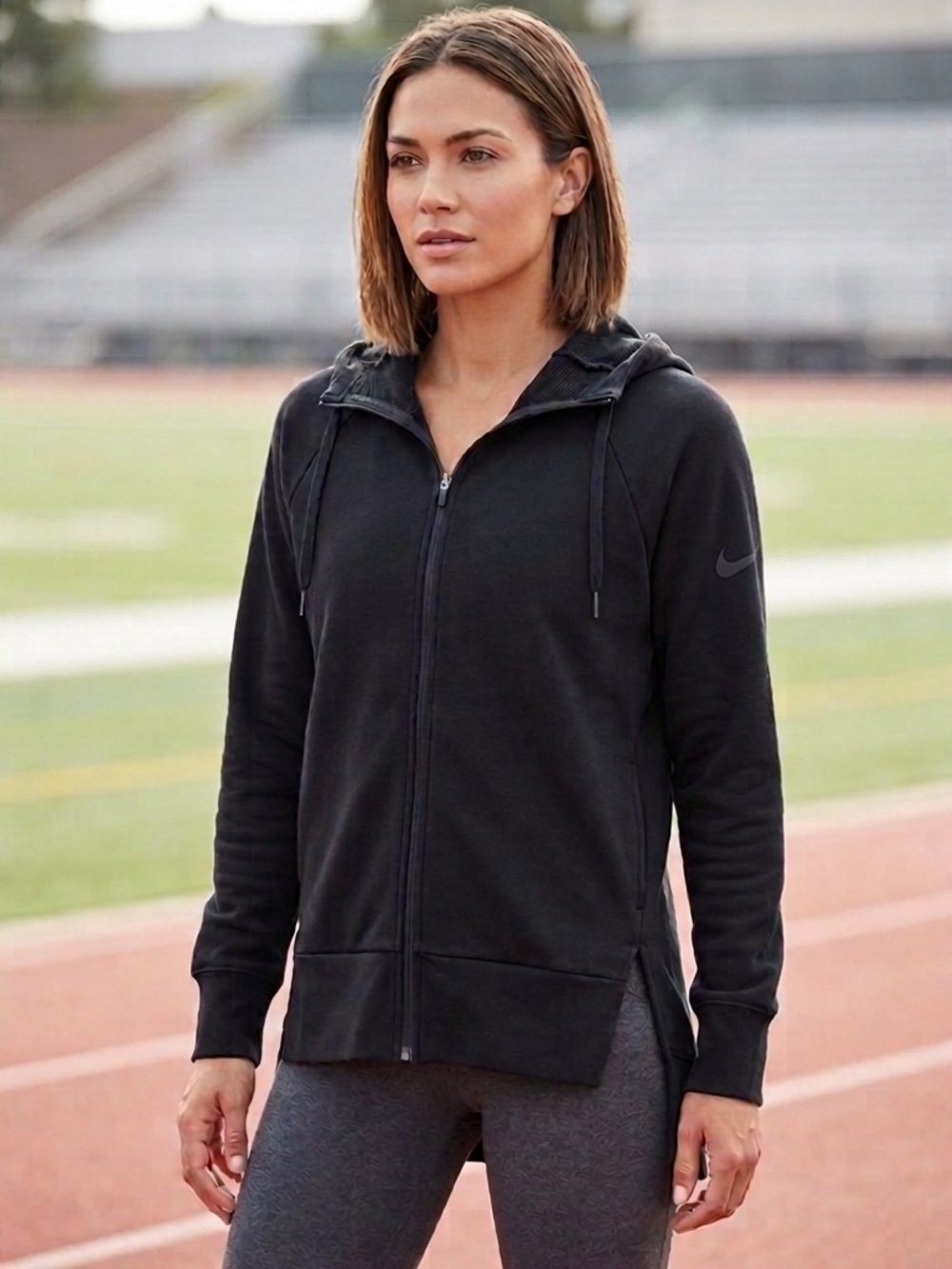 Nike Black Tunic Length Full Zip Sweatshirt
